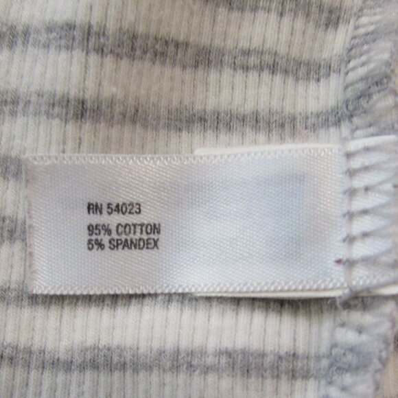 Gap Gray/White Striped Cotton StretchThermal Tee Small - Picture 5 of 16